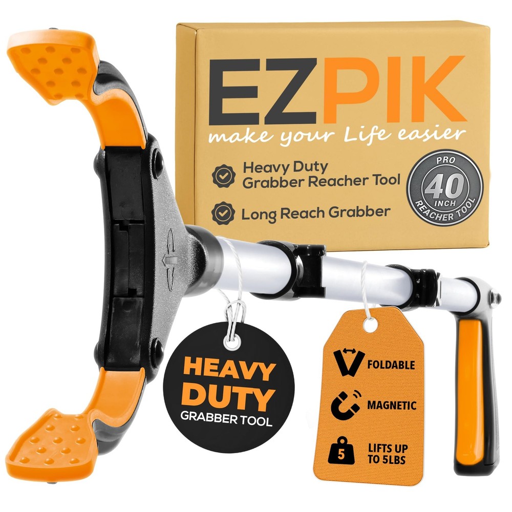 EZPIK Pro 40″ Extended Grabber Reacher Tool for (Pack of 1), black