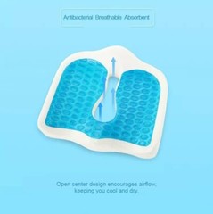 Organic Gel & Memory Foam Orthopedic Seat Cushion – Ergonomic for Coccy