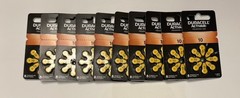 NEW Duracell Size 10 Activair PR70 Hearing Aid Batteries (80 Pack) Exp 09/29