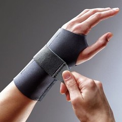 Black Orthopedic Brace for Left or Right Hand Moderate Support Adjustable Fit