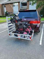 500LBS Wheelchair Mobility Scooter Carrier Ramp Hitch Medical Disability Ramp