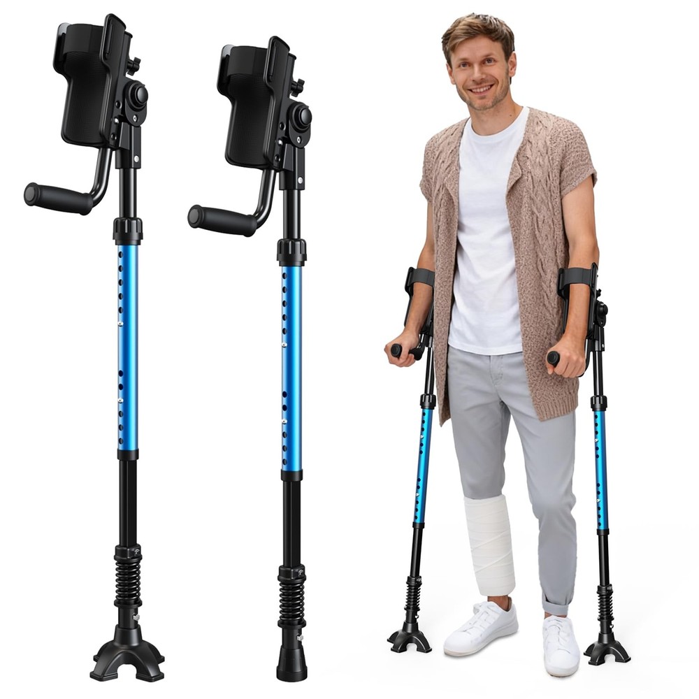 Forearm Crutches for Adults, 3-Angle Adjustable Arm Crutches for Walking, Erg…