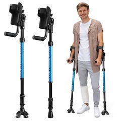 Forearm Crutches for Adults, 3-Angle Adjustable Arm Crutches for Walking, Erg…
