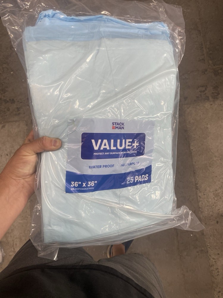 36×36 Ultra Absorbent Adult Incontinence Disposable Bed Underpads, 25 Pack