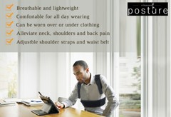 Comfortable Upper Back Brace / Posture Corrector that Prevents Slouching