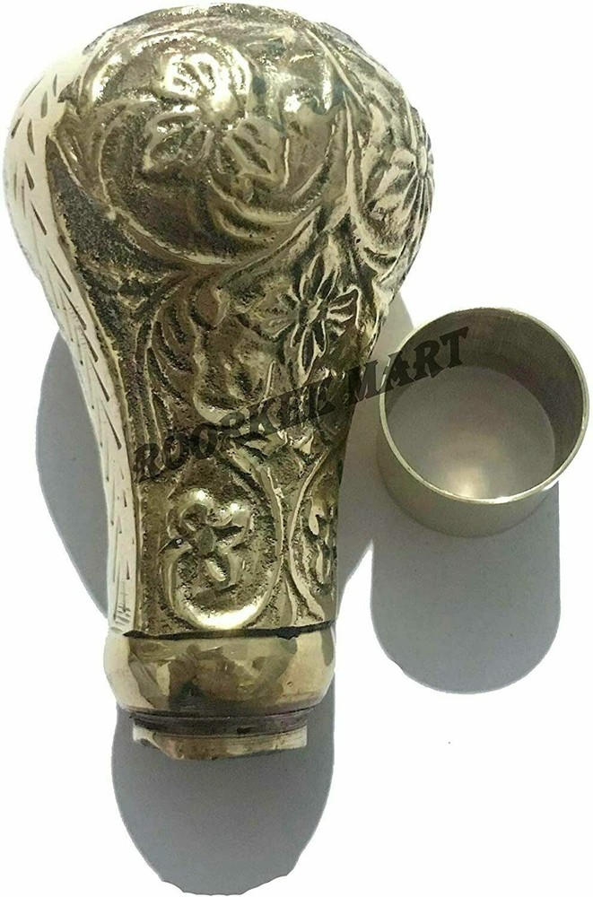 Antique Brass Steel Solid Metal Knob Handle For Walking Stick Cane Best Gifts