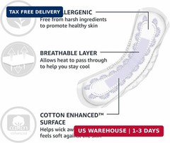 Amazon Basics Women’s Incontinence Pads, Bladder Control & Postpartum, Light Abs