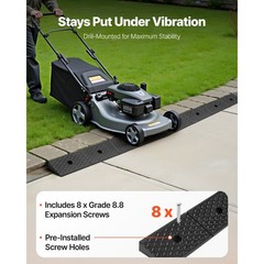 1. 2 Pack Heavy Duty Rubber Curb Ramp 33069LBS 2″ Rise with Drainage