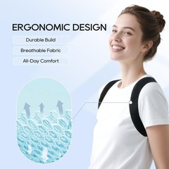 Posture Corrector for Women and Men, Adjustable Upper & Mid Back Brace for Ne…