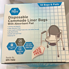 BRAND NEW MedPRIDE Disposable Commode Liner Bags, Pack of 50, Odor Neutralizing