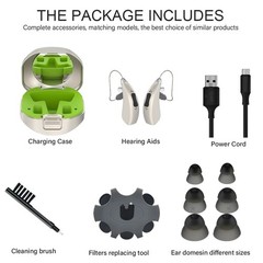Bluetooth Connectivity, Comes with a Portable Charging Case, Hearing Aids