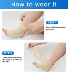 Support Ankle Compression Sleeve Adjustable for Achilles Tendonitis and Plantar
