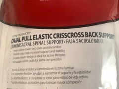Core Products XL White Dual Pull Elastic Crisscross Back Spinal Support NEW