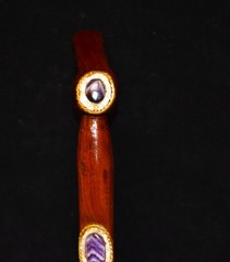 Chevron Amethyst on Black Walnut