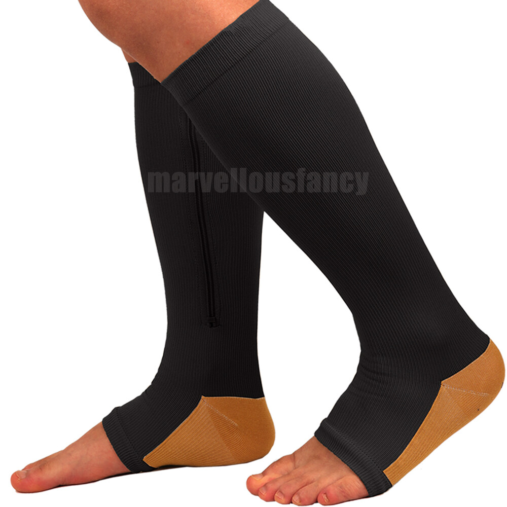 medias de compresión para varices 20-30 punta de compresion abierta calcetines@
