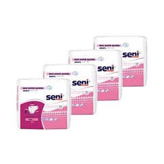 Unisex Adult Incontinence Brief Seni® Super Quatro Large Disposable Heavy Absorb