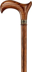 Handcrafted Oak Wooden Walking Cane – Ergonomic Derby Handle