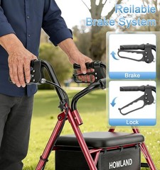 Walkers for Seniors with Seat, 16 Pounds Lightweight Rollator Walker