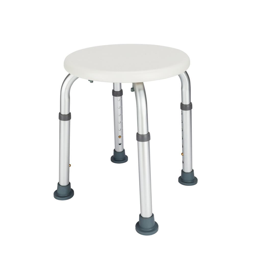 Adjustable Medical Shower Chair Bath Tub Seat Bench Stool Round Seat White
