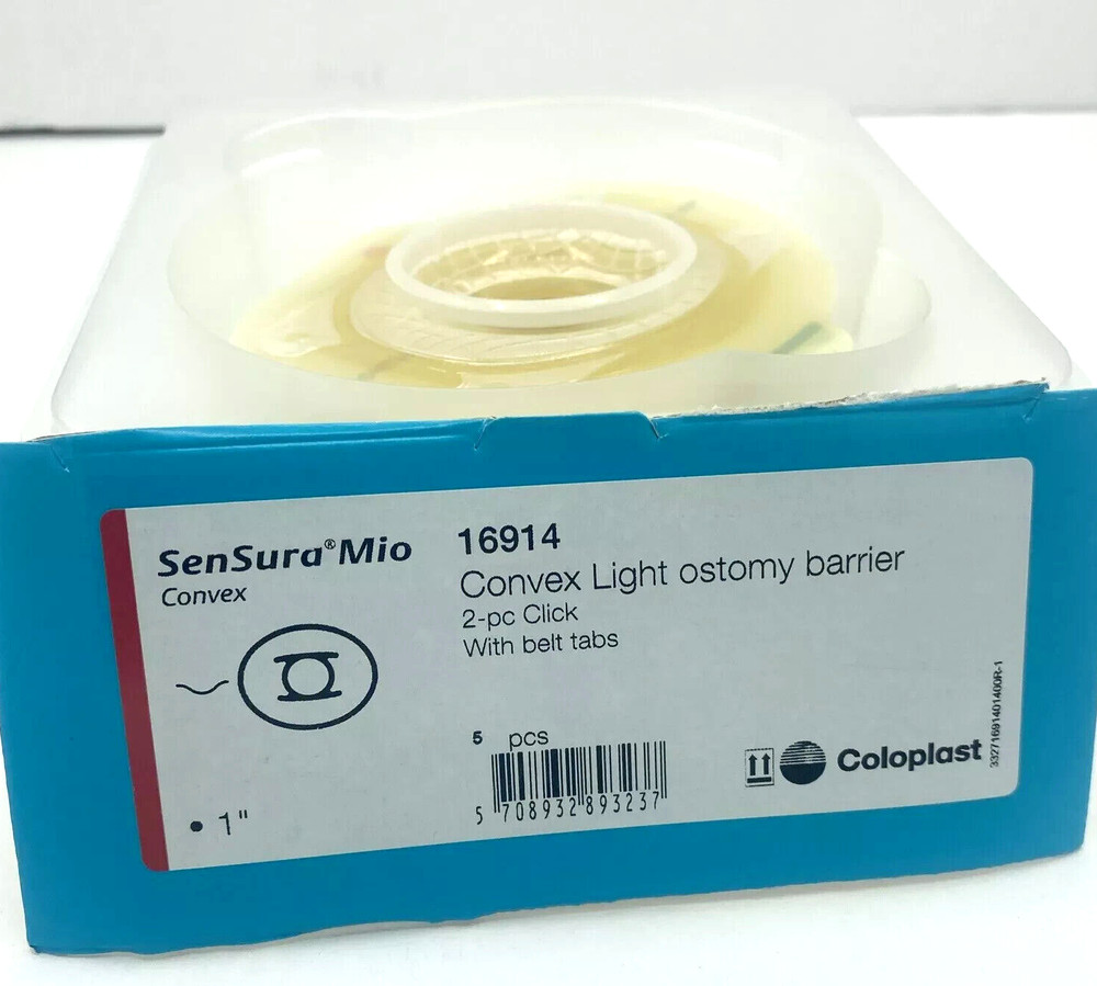 5 Coloplast 16914 SenSura Mio Convex Light Barriers 1″ Pre-Sized Exp 11/25-05/26
