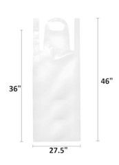 Disposable Plastic Aprons, 27.5 X 46 inches, Waterproof Bibs for Adults 100 Pack