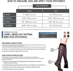 Truform Women’s Sheer Compression Support Stockings Knee High 15-20 mmHg 1x Pair