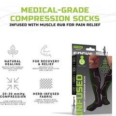 Green Drop Compression Socks Knee High Black Large / X-Large 2 Ct