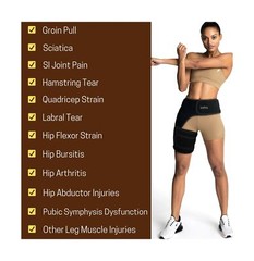 Vriksasana Groin Hip Brace | Sciatica Support Wrap | Hamstring Compression Sl…