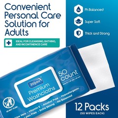 Oversized 8×12 Adult Wet Wipes – 600 Count for Enhanced Comfort and Cleanliness
