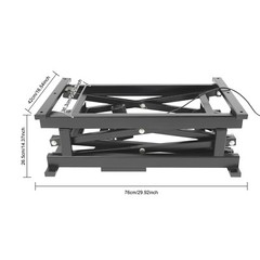 29.9*16.5*10.4in Black Iron Lift Table For Material Handling And Transportation