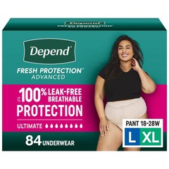Depend Protection Plus Ultimate Underwear for Women. Sm, Med, Lg, and XLg