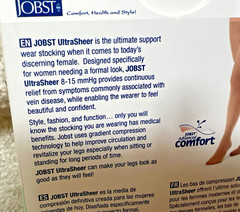 Jobst Women UltraSheer Stockings 8-15 mmhg Compression Thigh High Medium Black