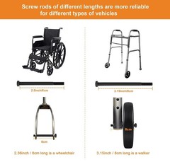 2Pcs 6 Inch Replacement Wheelchair Wheels for Walkers – Environmentally Friendly