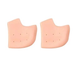 1 Pair Silicone Rubber Gel Socks Anti Cracking Liner Heel Socks Elastic Silicon