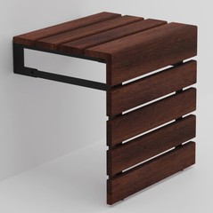Handmade Teak Wood Folding Shower Seat Wall Mounted & Premium Quality