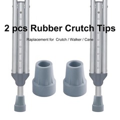 7/8 Inch Grey Rubber Crutch Tips Replacement Medical Drive Cane Accessory