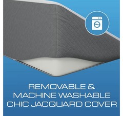Kölbs Bed Wedge Pillow Jacquard White/Gray 24x24x7.5 Machine Washable
