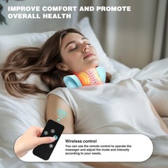 Neck Massager Pillow with Heat, 3 Modes, Cervical for Light Blue