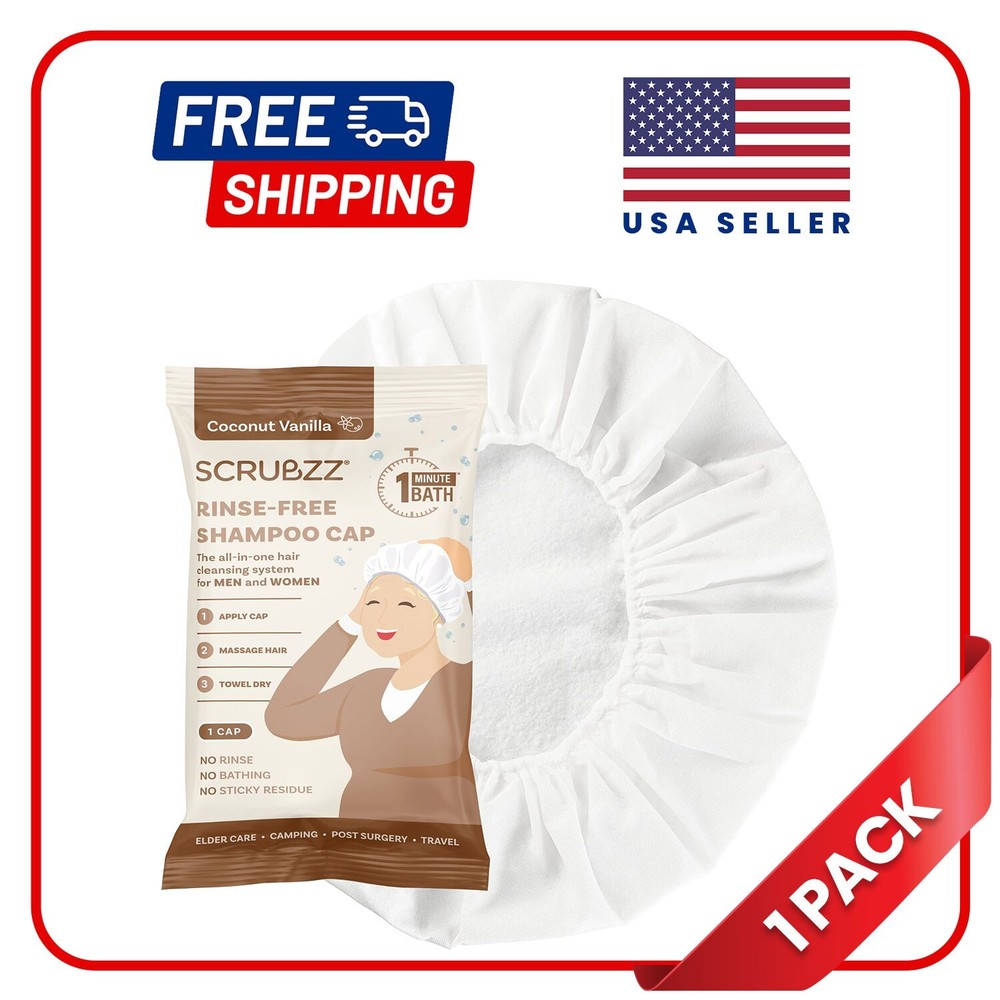 Scrubzz No Rinse Shampoo Caps – 1 Count, Coconut Vanilla