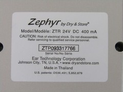 Zephyr By Dry & Store Hearing Aid Dryer-Model ZTR-Silver-Original Box-EUC