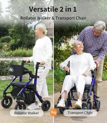 Z51 Rollator Walkers with Seat Blue