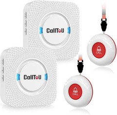 Wireless Caregiver Alert Pager with Adjustable Volume & Long Range for Home Use
