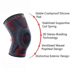 Kuangmi Patella Knee Brace Support Sleeve Strap Protector Silica Gel 2 X