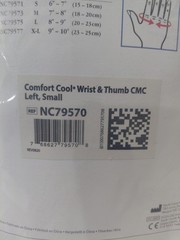 NEW Comfort Cool Wrist & Thumb CMC Black Left Small NC79570