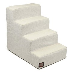 Majestic Pet 4 Step Portable Dog Stairs For Small Dogs To Get On Bed Supports