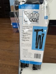 Mobility Adjustable Folding Walking Cane, Handle, Black New , No Box