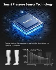 Fit King Professional Full-Leg Air Compression System, Muscle Pain Relief, Large