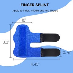 2 Pack Finger Splints – Trigger Brace for Pain Sprain Arthritis Relief (Blue)