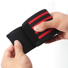 Elastic Knee Brace Leg Support Sleeve Grip Straps Wrap Gym Power Weight lifting