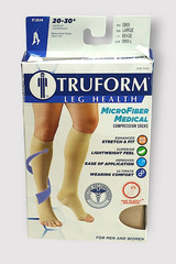 Truform Leg Health MicroFiber Medical 20-30 Firm (Large- Beige – 0865)